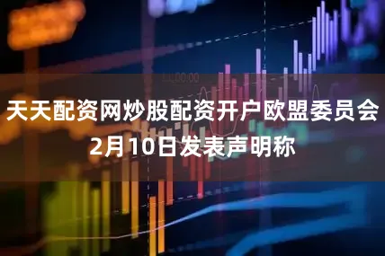 天天配资网炒股配资开户欧盟委员会2月10日发表声明称