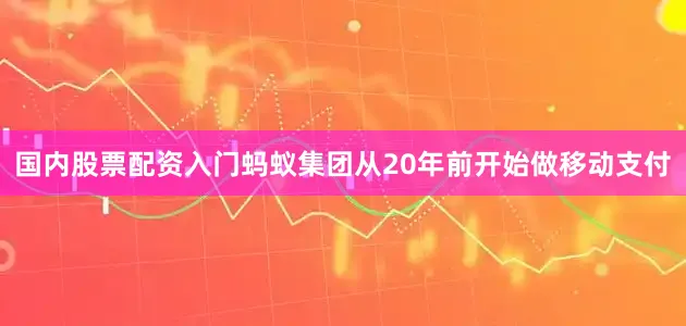 国内股票配资入门蚂蚁集团从20年前开始做移动支付