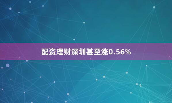 配资理财深圳甚至涨0.56%